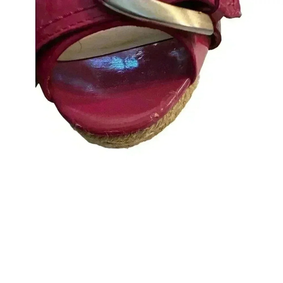 Franko Sarto Slingback Peep Toe Patent Leather Wedge Heels in Size 7M Pre-Owne - Picture 8 of 9